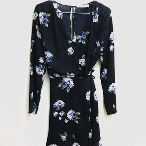 Lush Medium Floral Wrap Dress